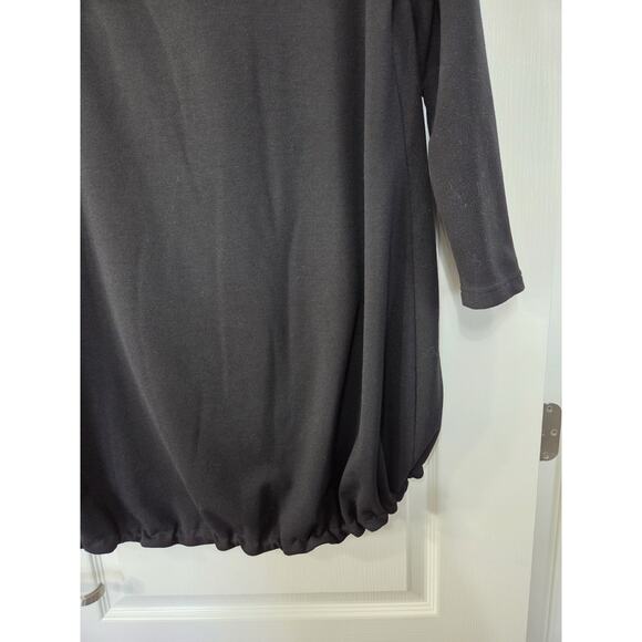 Sympli Canada Unique Fleece Warm Black Zip and Clasp Mid-Length Jacket, Size 10 - Picture 12 of 14